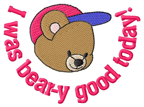 Beary Good Machine Embroidery Design