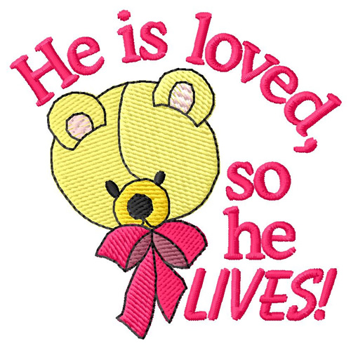 He Is Loved Machine Embroidery Design