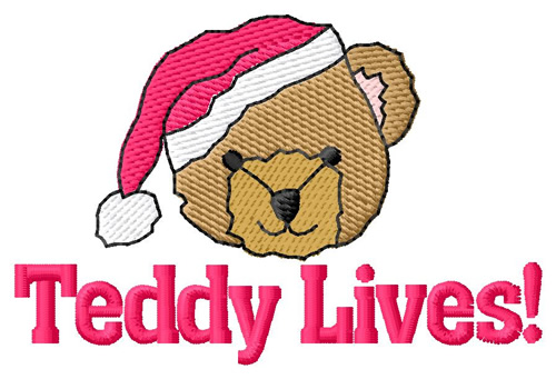 Teddy Lives Machine Embroidery Design