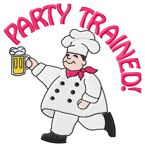 Party Trained Machine Embroidery Design
