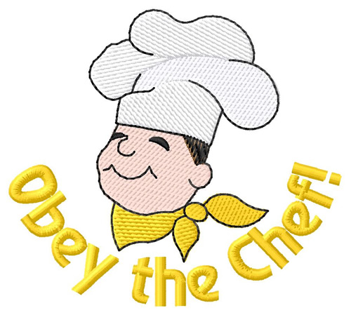 Obey the Chef Machine Embroidery Design