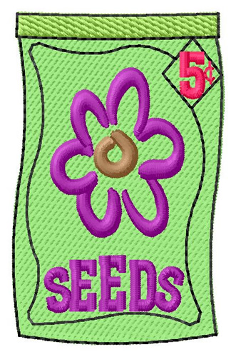 Seed Packet Machine Embroidery Design