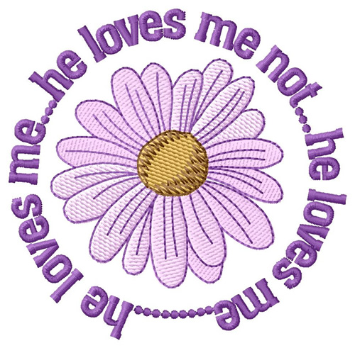 Loves Me, Loves Me Not Machine Embroidery Design