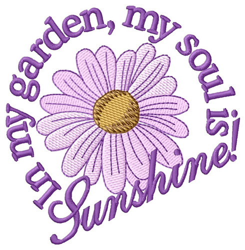 Garden Sunshine Machine Embroidery Design