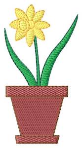 Picture of Potted Daffodil Machine Embroidery Design