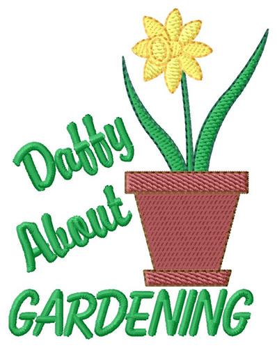Daffy About Gardening Machine Embroidery Design