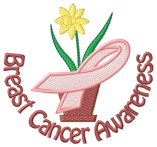 Cancer Awareness Machine Embroidery Design