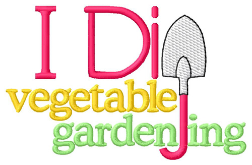 Vegetable Gardening Machine Embroidery Design