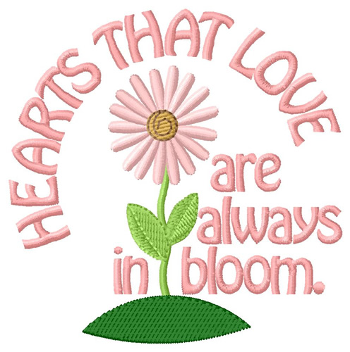 Love In Bloom Machine Embroidery Design