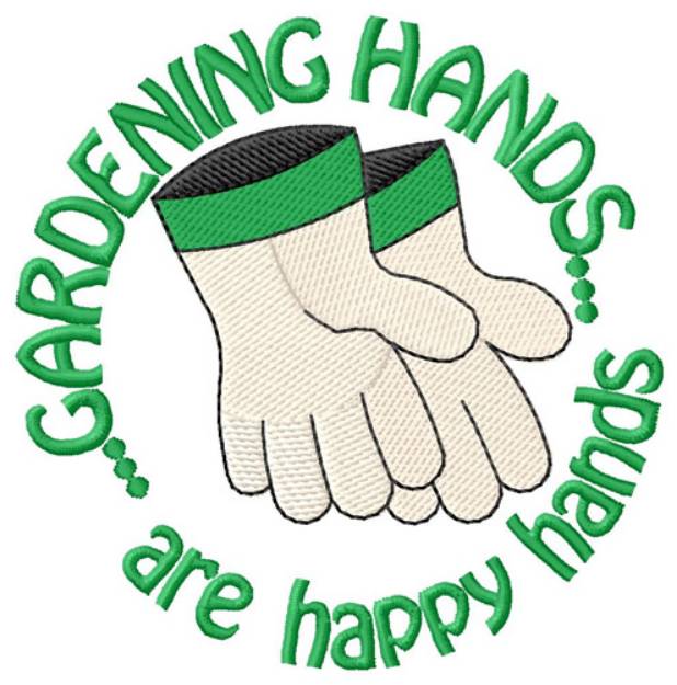 Picture of Happy Gardening Hands Machine Embroidery Design