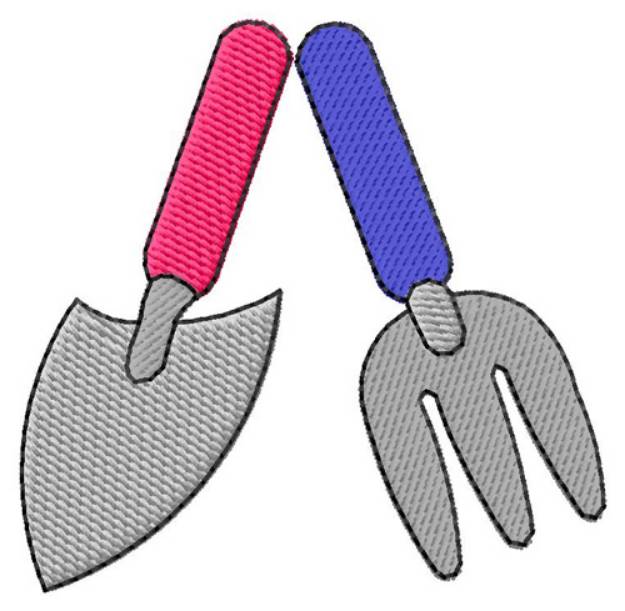 Picture of Gardening Tools Machine Embroidery Design