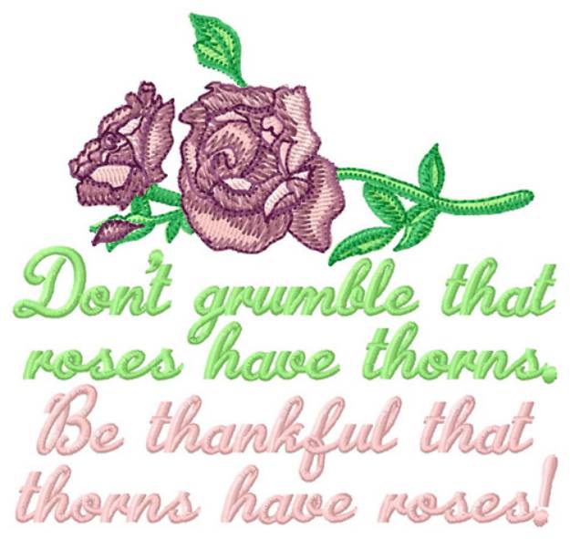 Picture of Roses And Thorns Machine Embroidery Design