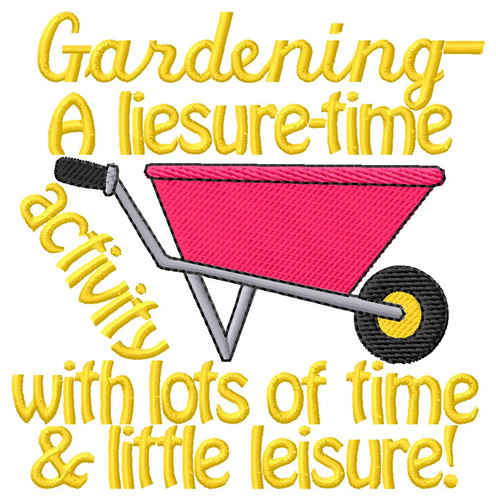 Gardening Leisure Time Machine Embroidery Design