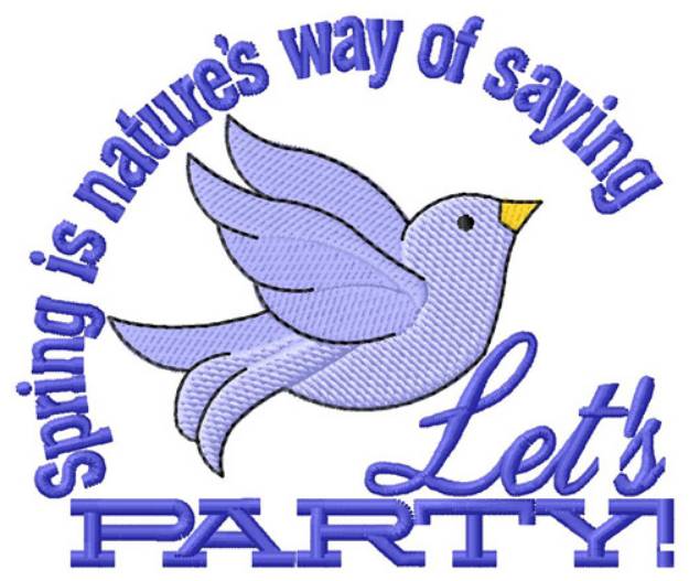 Picture of Lets Party Its Spring Machine Embroidery Design