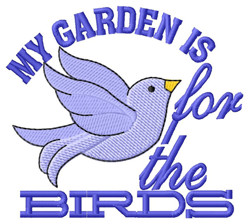 Garden For the Birds Machine Embroidery Design