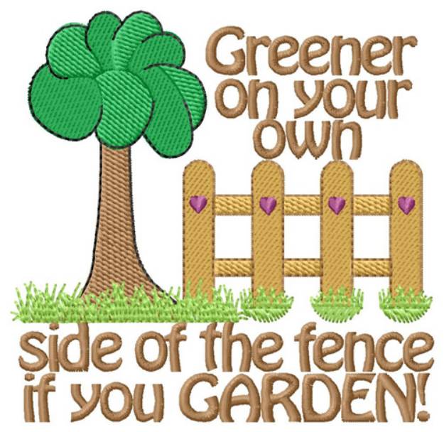 Picture of Greener In Your Garden Machine Embroidery Design