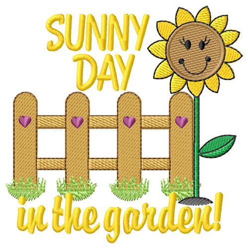 Sunny Gardening Day Machine Embroidery Design