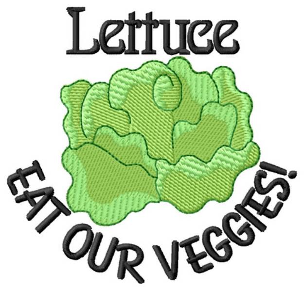 Picture of Lettuce Eat Machine Embroidery Design