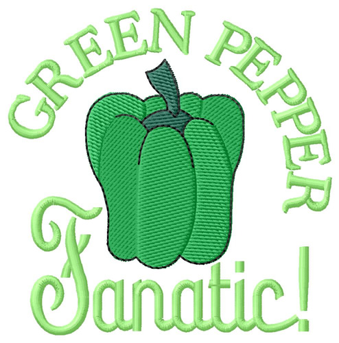 Green Pepper Fanatic Machine Embroidery Design