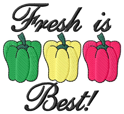 Fresh Peppers Machine Embroidery Design