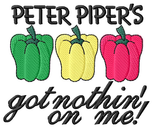 Peter Pipers Peppers Machine Embroidery Design
