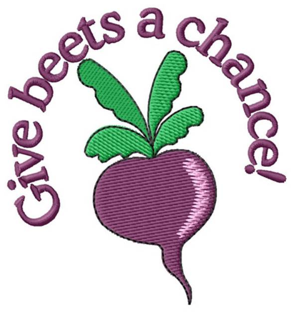 Picture of Give Beets A Chance Machine Embroidery Design
