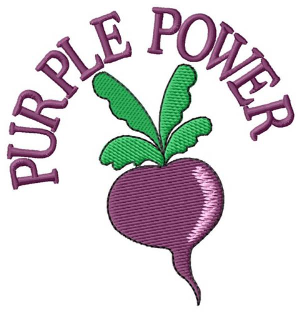 Picture of Purple Power Machine Embroidery Design