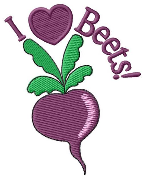 Picture of I Love Beets Machine Embroidery Design