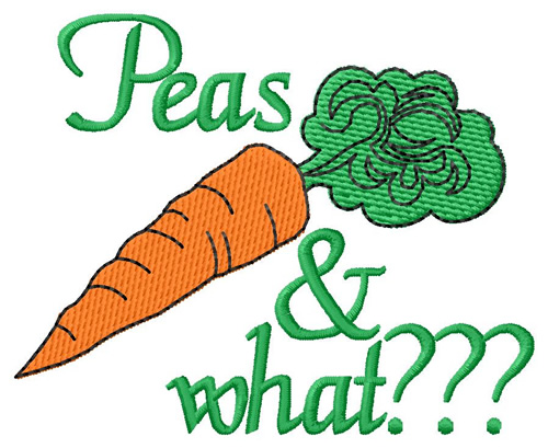 Peas, Carrots And What? Machine Embroidery Design