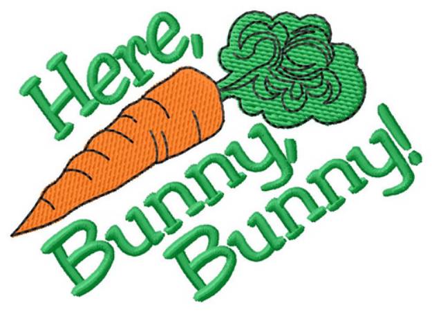 Picture of Here Bunny Bunny Machine Embroidery Design