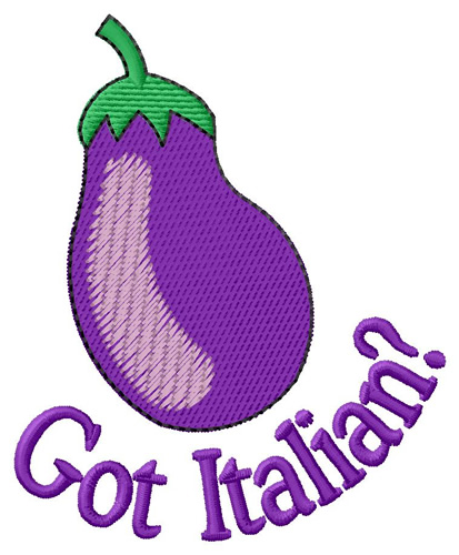 Italian Eggplant Machine Embroidery Design