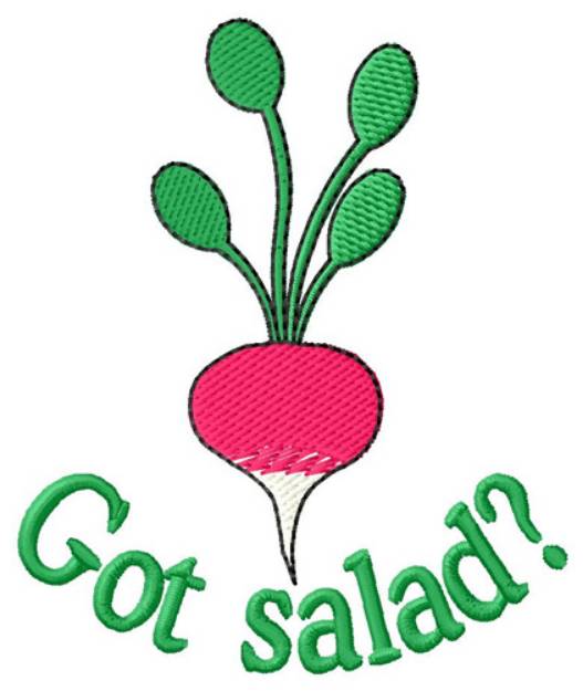 Picture of Salad Radish Machine Embroidery Design