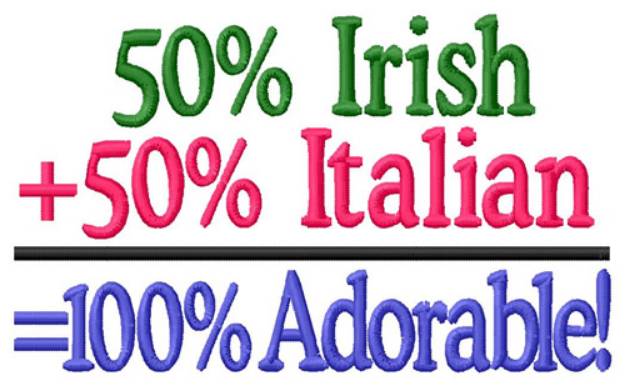 Picture of Irish Italian Adorable Machine Embroidery Design