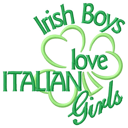 Irish Boy Italian Girl Machine Embroidery Design