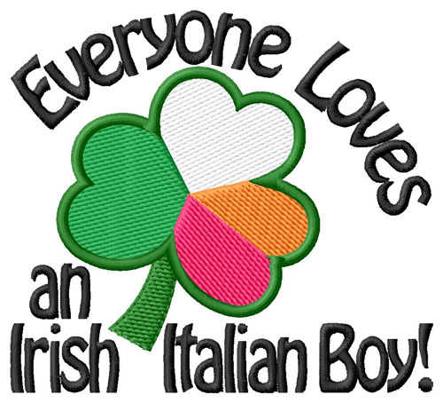 Irish Italian Boy Machine Embroidery Design