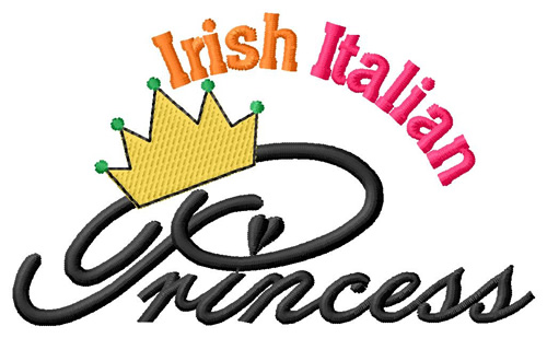 Irish Italian Princess Machine Embroidery Design