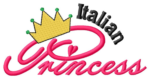Italian Princess Machine Embroidery Design