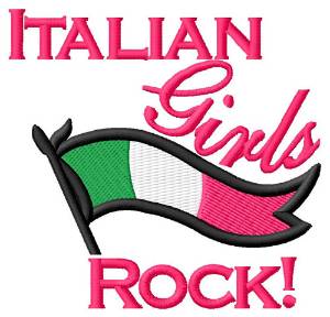 Picture of Italian Girls Rock Machine Embroidery Design