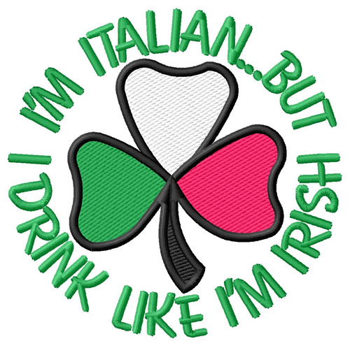 Irish Drinking Italian Machine Embroidery Design