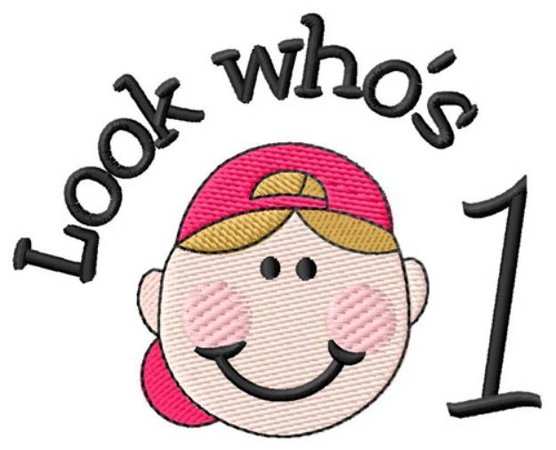 Picture of Look Whos One Machine Embroidery Design