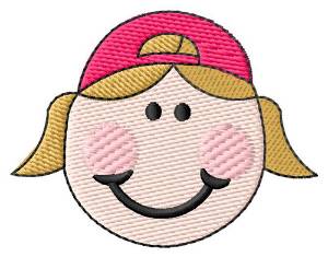 Picture of Girl With Baseball Cap Machine Embroidery Design