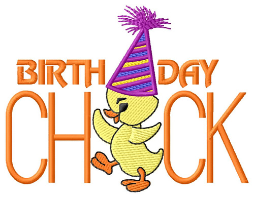 Birthday Chick Machine Embroidery Design