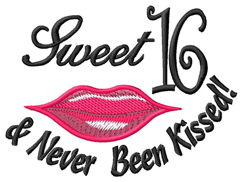 Never Been Kissed Machine Embroidery Design