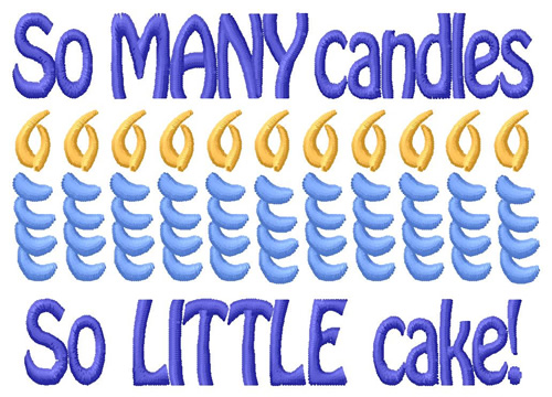 So Many Candles Machine Embroidery Design