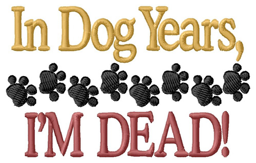 Dog Years Machine Embroidery Design