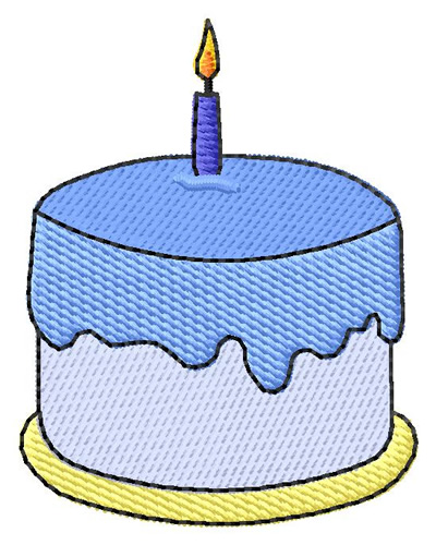 Birthday Cake Machine Embroidery Design