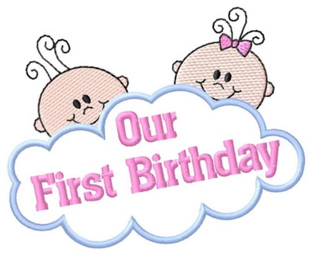Picture of Our First Birthday Machine Embroidery Design