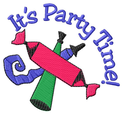 Its Party Time Machine Embroidery Design