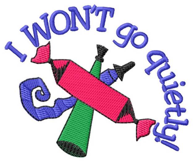 Picture of Go Quietly Machine Embroidery Design