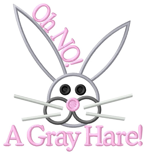 Gray Hare Machine Embroidery Design